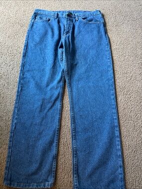 Wrangler Men's Relaxed Fit Blue Denim Jeans 36x32